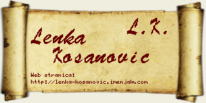 Lenka Kosanović vizit kartica